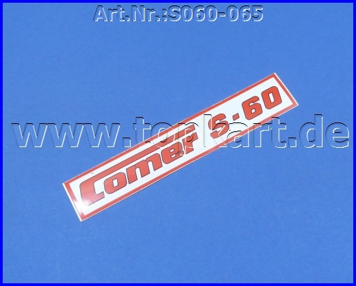065 - Typenaufkleber Comer S60
